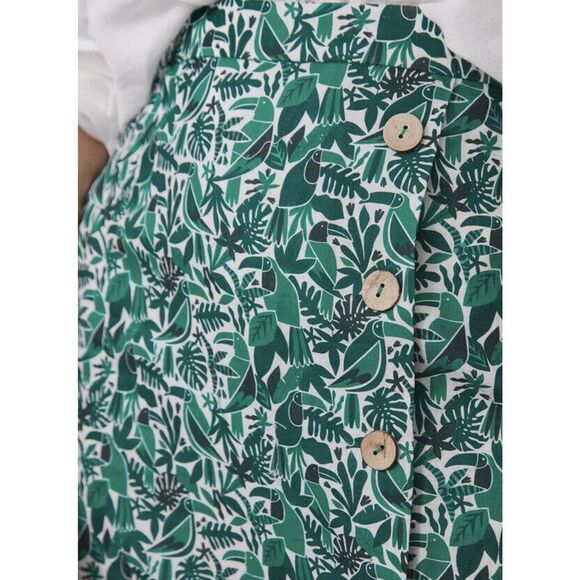 New Anthropologie Hutch Linen Midi Skirt Side - Picture 2 of 9